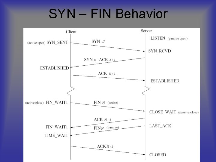 SYN – FIN Behavior 