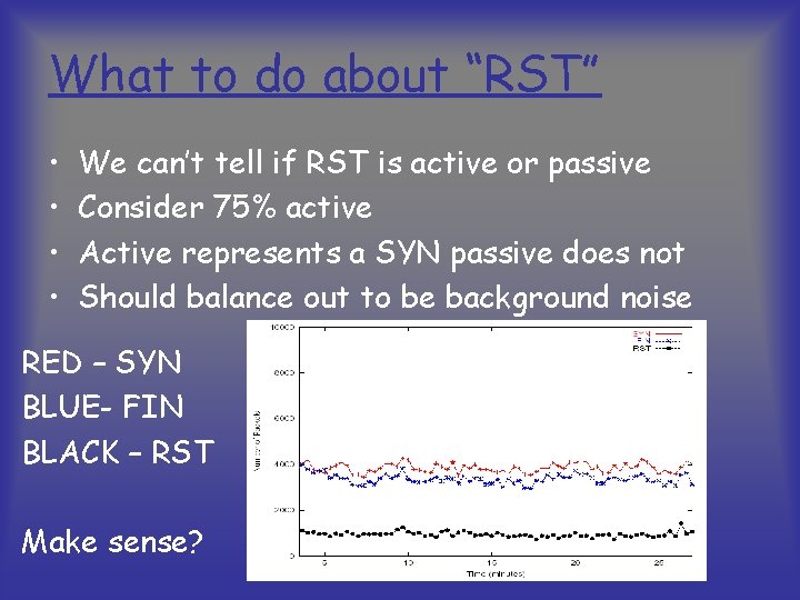 What to do about “RST” • • We can’t tell if RST is active