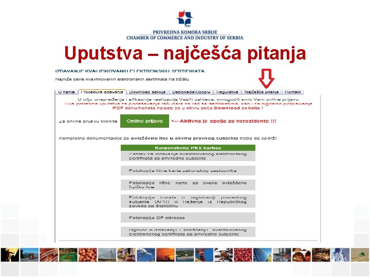 Uputstva – najčešća pitanja 