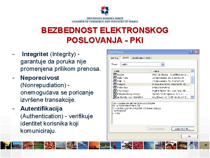 BEZBEDNOST ELEKTRONSKOG POSLOVANJA - PKI - Integritet (Integrity) garantuje da poruka nije promenjena prilikom