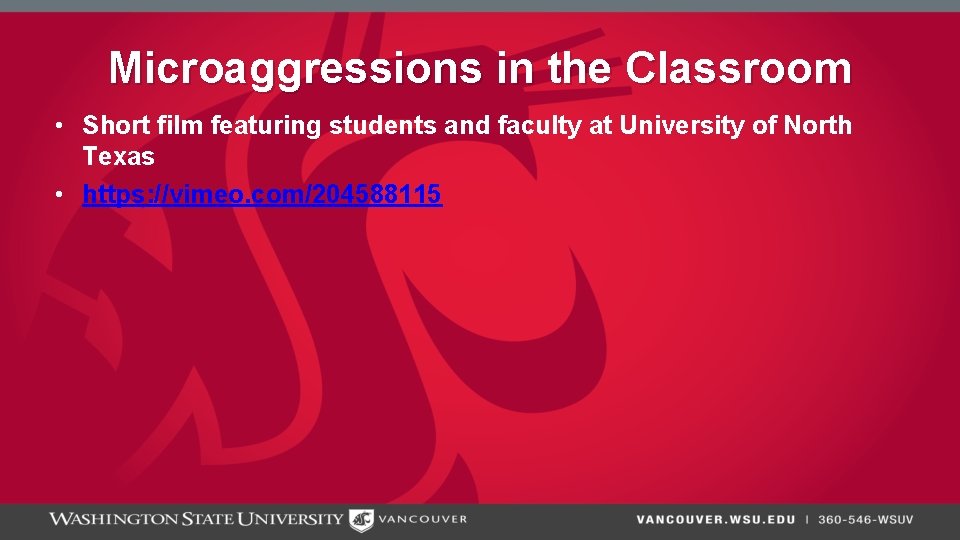 Microaggressions in the Classroom • Short film featuring students and faculty at University of