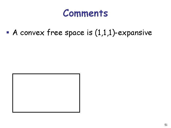Comments § A convex free space is (1, 1, 1)-expansive 51 