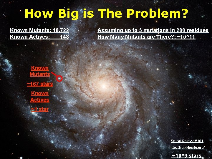 How Big is The Problem? Known Mutants: 16, 722 Known Actives: 143 Assuming up