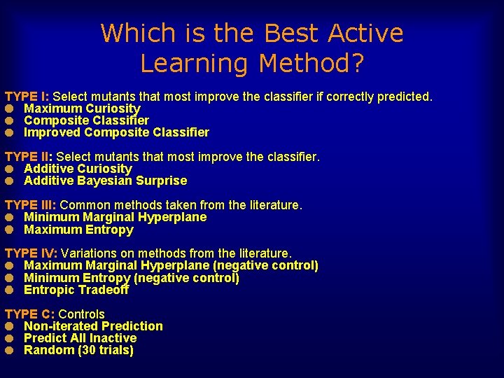 Which is the Best Active Learning Method? TYPE I: Select mutants that most improve