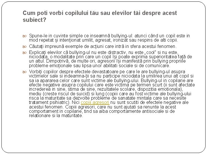 Cum poti vorbi copilului tău sau elevilor tăi despre acest subiect? Spune-le in cuvinte Cum poti vorbi copilului tău sau elevilor tăi despre acest subiect? Spune-le in cuvinte