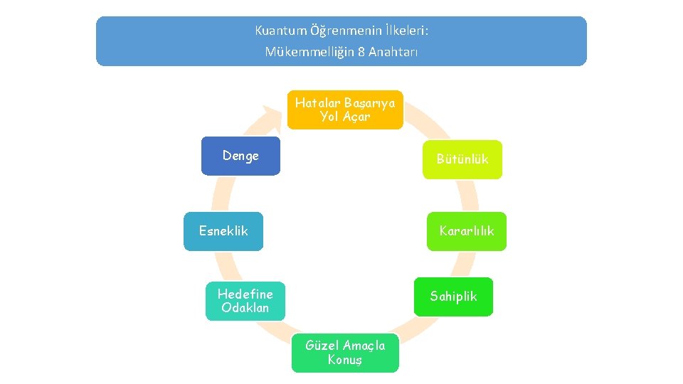 Kuantum Öğrenmenin İlkeleri: Mükemmelliğin 8 Anahtarı Hatalar Başarıya Yol Açar Denge Bütünlük Esneklik Kararlılık