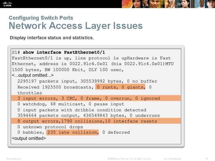 Configuring Switch Ports Network Access Layer Issues Presentation_ID © 2008 Cisco Systems, Inc. All