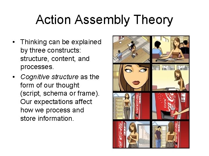 Action Assembly Theory • Thinking can be explained by three constructs: structure, content, and