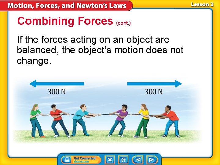 Combining Forces (cont. ) If the forces acting on an object are balanced, the