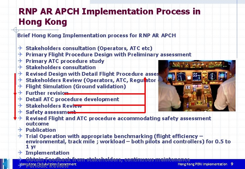 RNP AR APCH Implementation Process in Hong Kong Brief Hong Kong Implementation process for