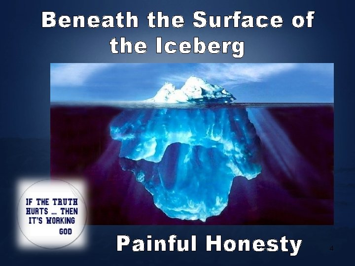 Beneath the Surface of the Iceberg. Painful Honesty 4 