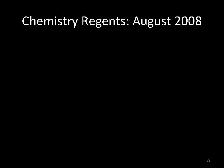 Chemistry Regents: August 2008 22 