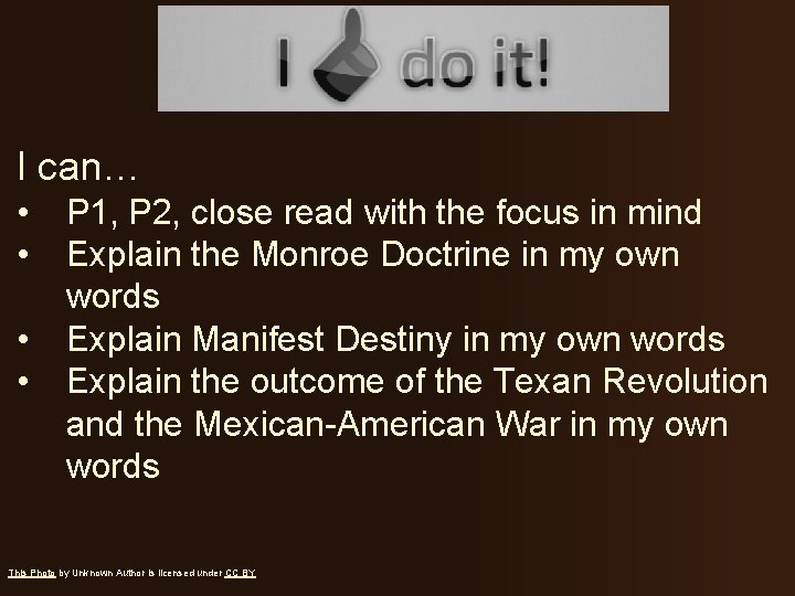 “I Can” Statements I can… • • P 1, P 2, close read with