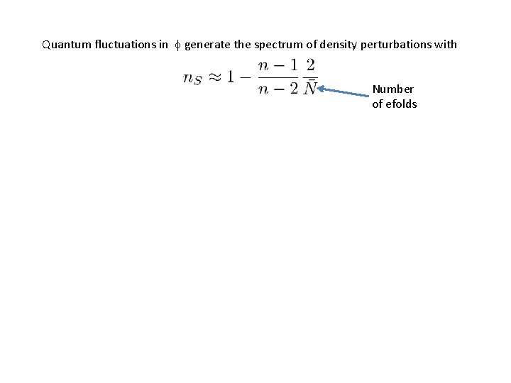 Quantum fluctuations in f generate the spectrum of density perturbations with Number of efolds