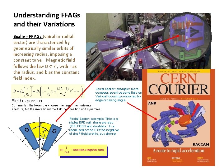 Understanding FFAGs and their Variations Scaling FFAGs (spiral or radialsector) are characterized by geometrically