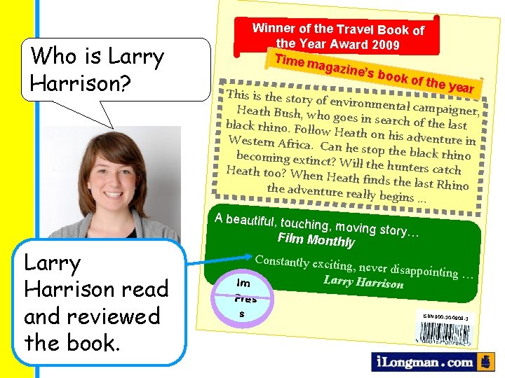 Who is Larry Harrison? Winner of the Travel Book of the Year Award 2009