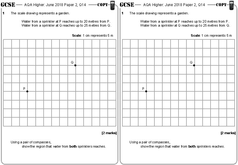 AQA Higher: June 2018 Paper 2, Q 14 1 AQA Higher: June 2018 Paper