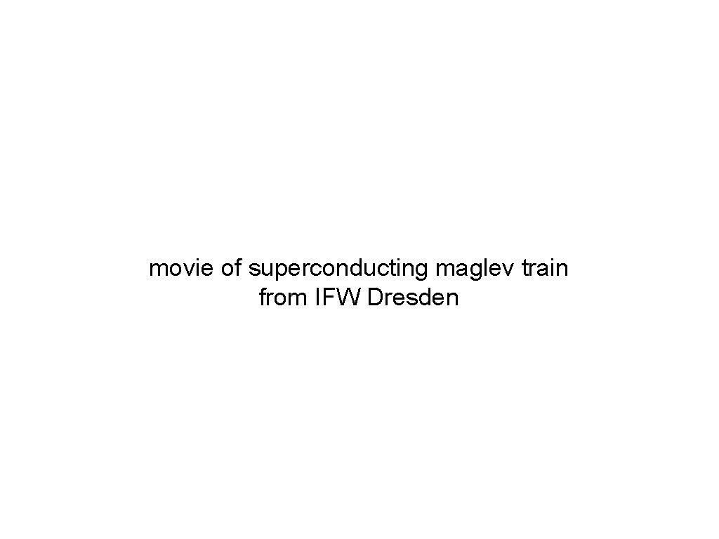 movie of superconducting maglev train from IFW Dresden 