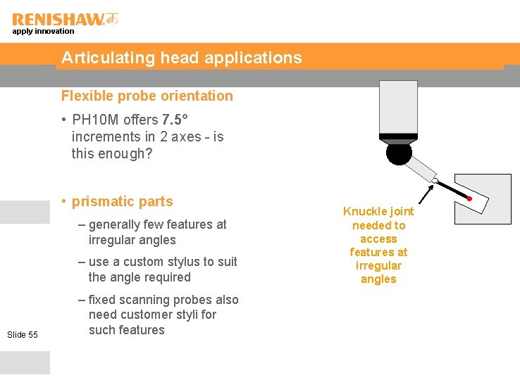 apply innovation Articulating head applications Flexible probe orientation • PH 10 M offers 7.