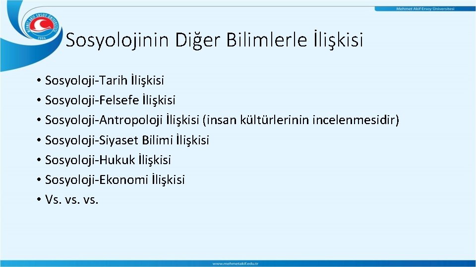 Sosyolojinin Diğer Bilimlerle İlişkisi • Sosyoloji Tarih İlişkisi • Sosyoloji Felsefe İlişkisi • Sosyoloji Sosyolojinin Diğer Bilimlerle İlişkisi • Sosyoloji Tarih İlişkisi • Sosyoloji Felsefe İlişkisi • Sosyoloji