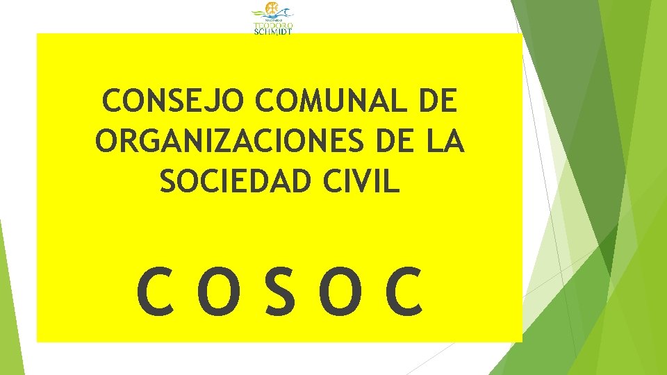 CONSEJO COMUNAL DE ORGANIZACIONES DE LA SOCIEDAD CIVIL COSOC 