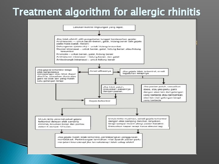 Treatment algorithm for allergic rhinitis 