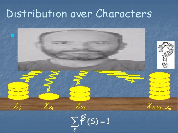 Distribution over Characters n We may think of the Transform as defining a distribution
