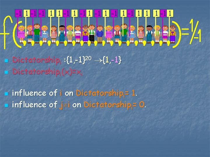 -1 1 -1 1 -1 1 1 1 -1 1 n n Dictatorshipi :