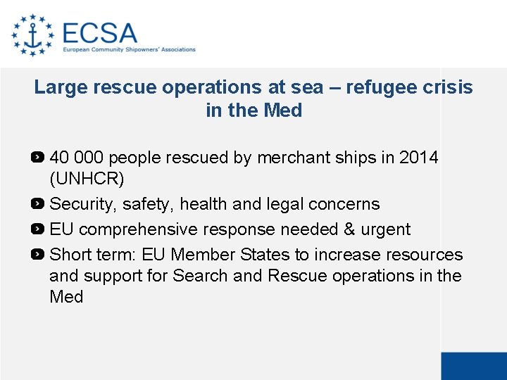 Large rescue operations at sea – refugee crisis in the Med 40 000 people
