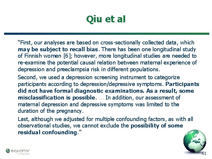 Qiu et al “First, our analyses are based on cross sectionally collected data, which