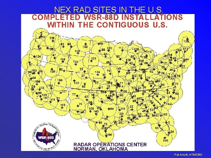 NEX RAD SITES IN THE U. S. Pat Arnott, ATMS 360 