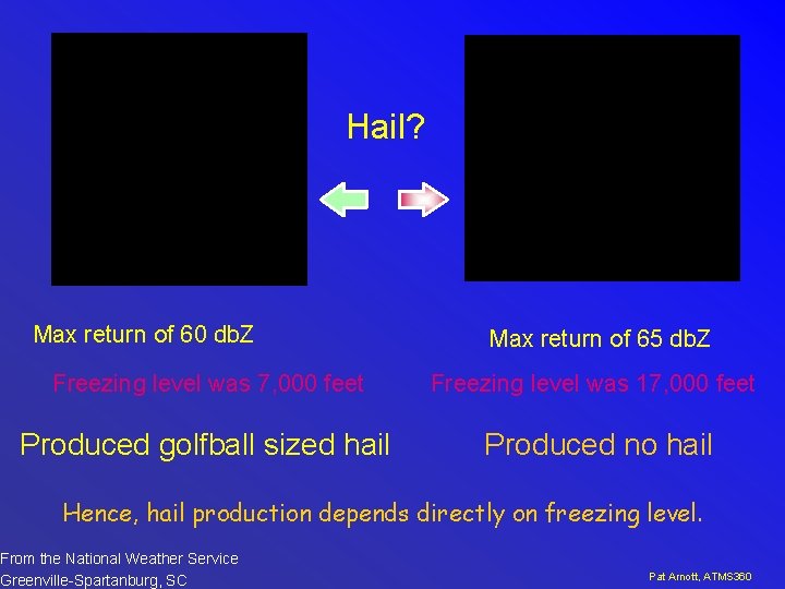 Hail? Max return of 60 db. Z Max return of 65 db. Z Freezing
