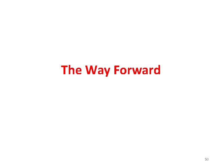 The Way Forward 50 