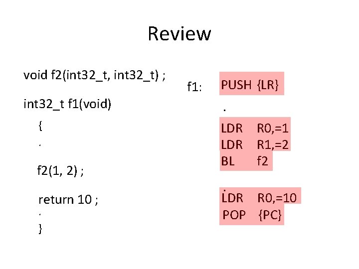 Review f 2(int 32_t, int 32_t) ; void f 2(void) ; int 32_t f