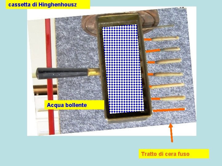 cassetta di Hinghenhousz Acqua bollente Tratto di cera fuso 