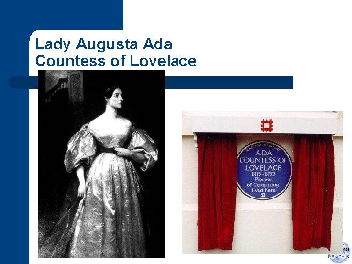 Lady Augusta Ada Countess of Lovelace 