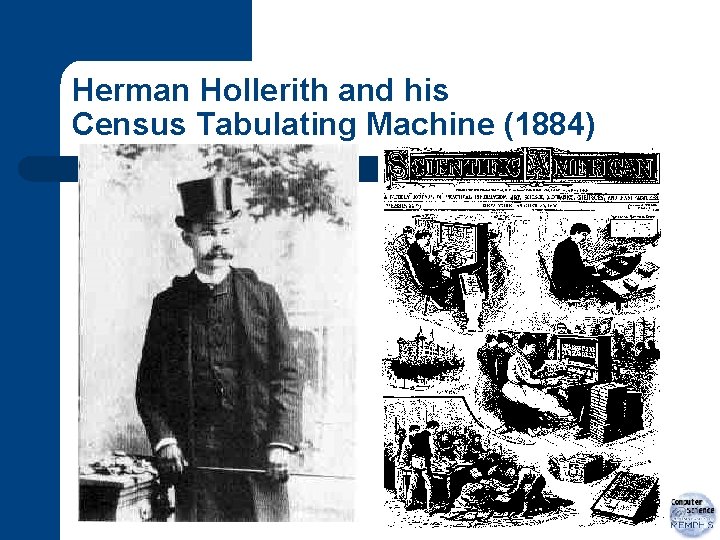 Herman Hollerith and his Census Tabulating Machine (1884) 