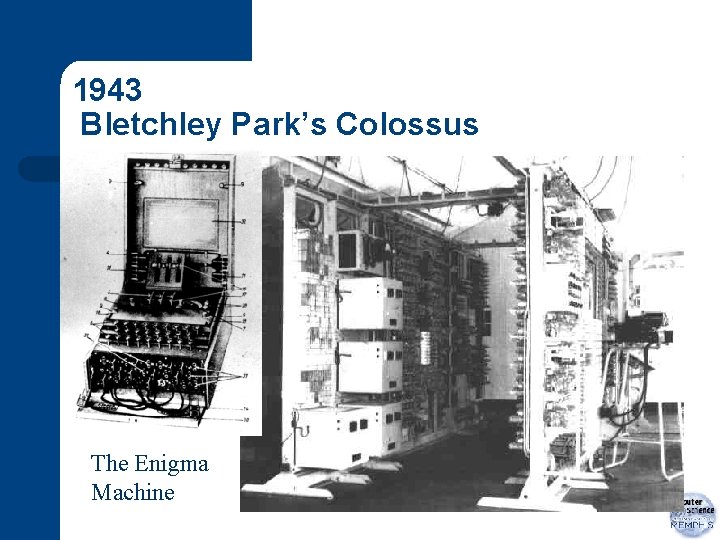 1943 Bletchley Park’s Colossus The Enigma Machine 