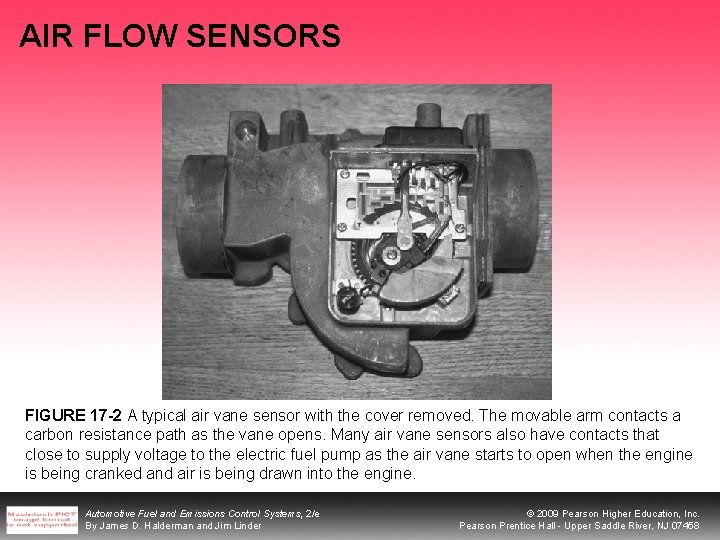 AIR FLOW SENSORS FIGURE 17 -2 A typical air vane sensor with the cover