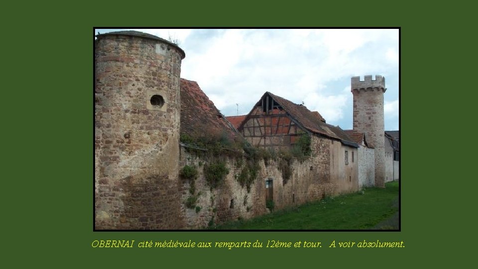 OBERNAI cité médiévale aux remparts du 12éme et tour. A voir absolument. 