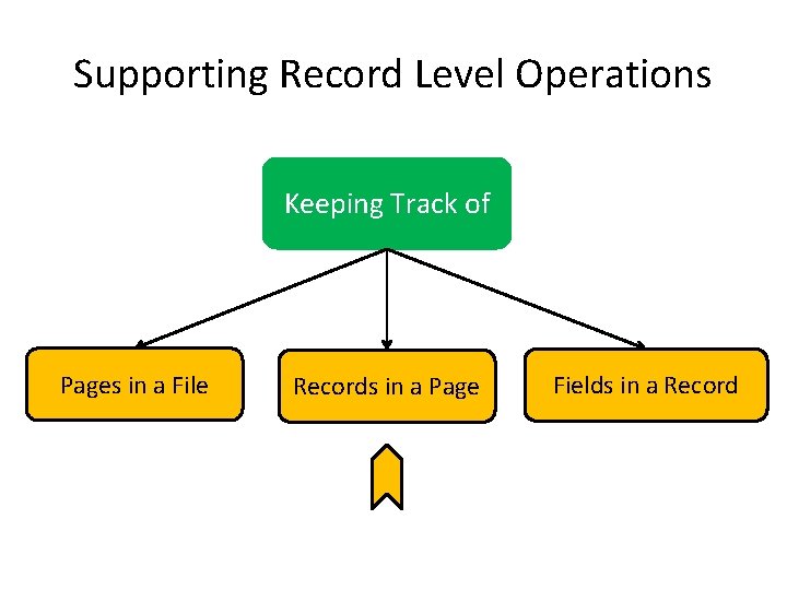 Supporting Record Level Operations Keeping Track of Pages in a File Records in a
