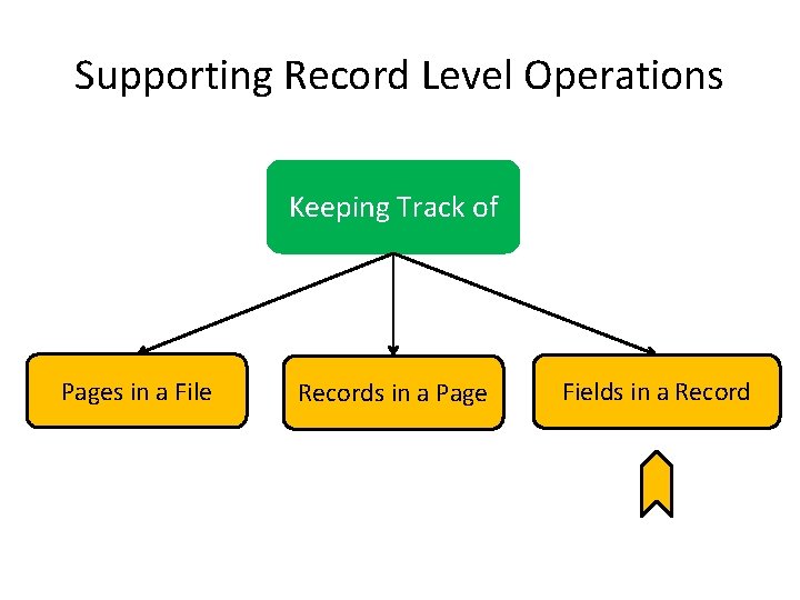 Supporting Record Level Operations Keeping Track of Pages in a File Records in a