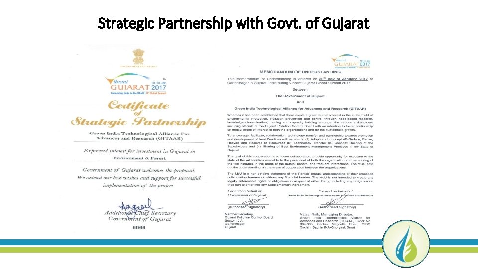Strategic Partnership with Govt. of Gujarat 