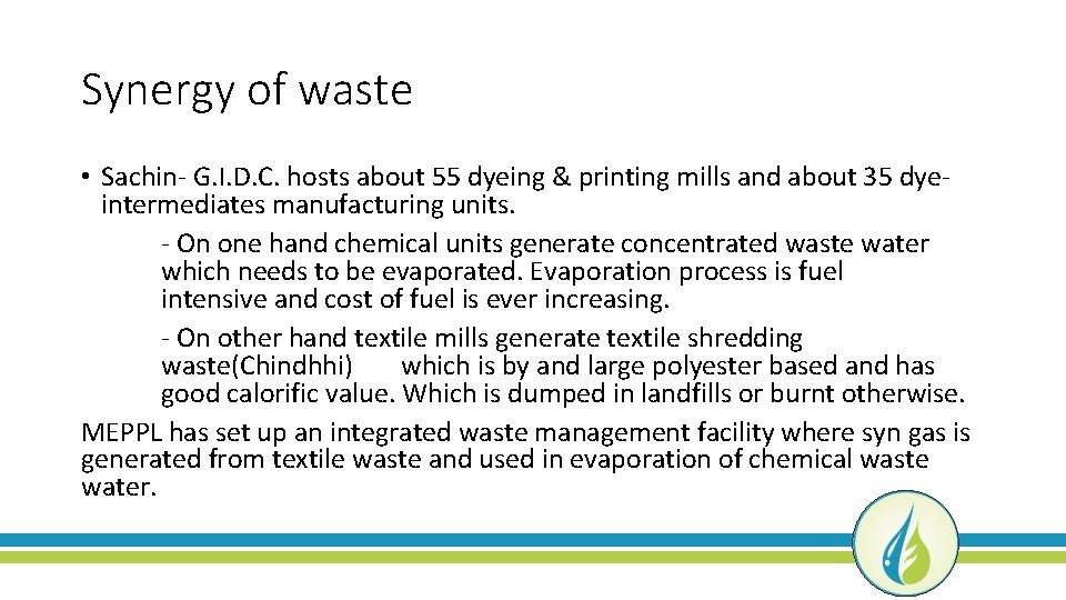 Synergy of waste • Sachin- G. I. D. C. hosts about 55 dyeing &