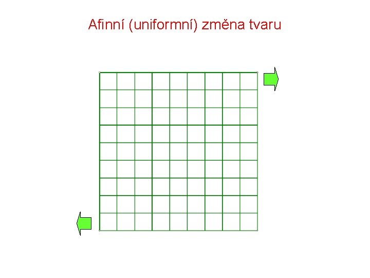 Afinní (uniformní) změna tvaru 