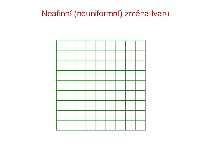 Neafinní (neuniformní) změna tvaru 