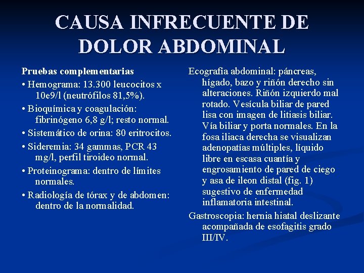 Dolor abdominal agudo Dra Encarnacin Ruiz Adrados HSA