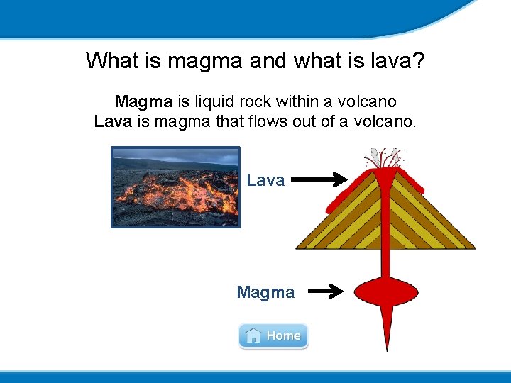 What is magma and what is lava? Magma is liquid rock within a volcano