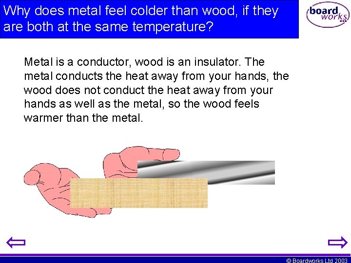 Why does metal feel colder than wood, if they are both at the same