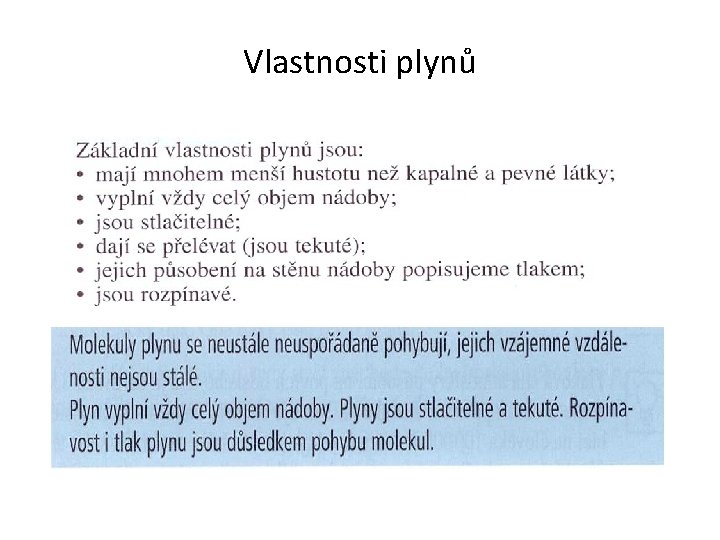 Vlastnosti plynů 